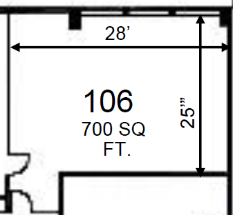 building floorplan for room 106