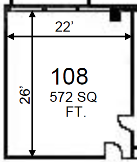 building floorplan for room 108