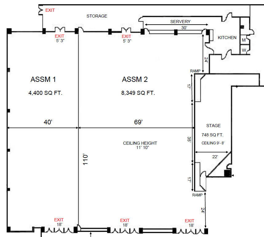 building floorplan for assembly 1 and 2